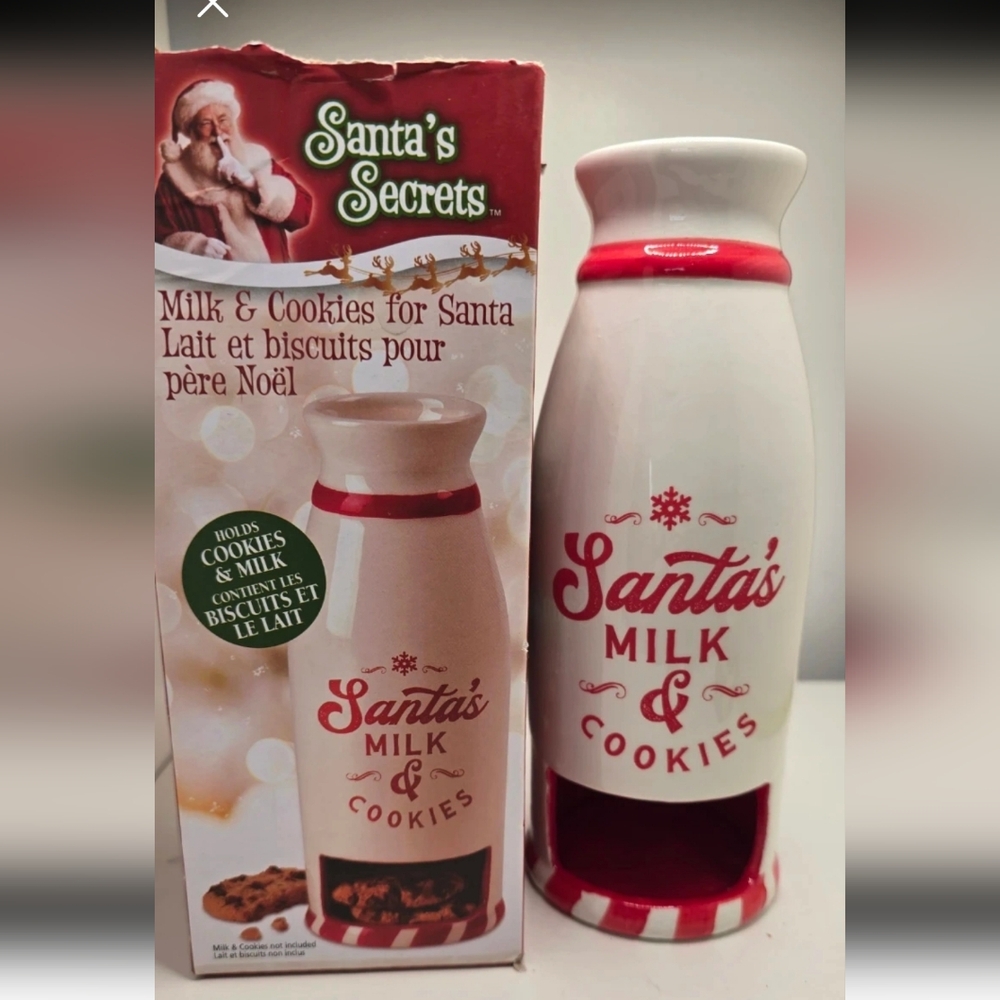 Milk & Cookies Holder - White and Red